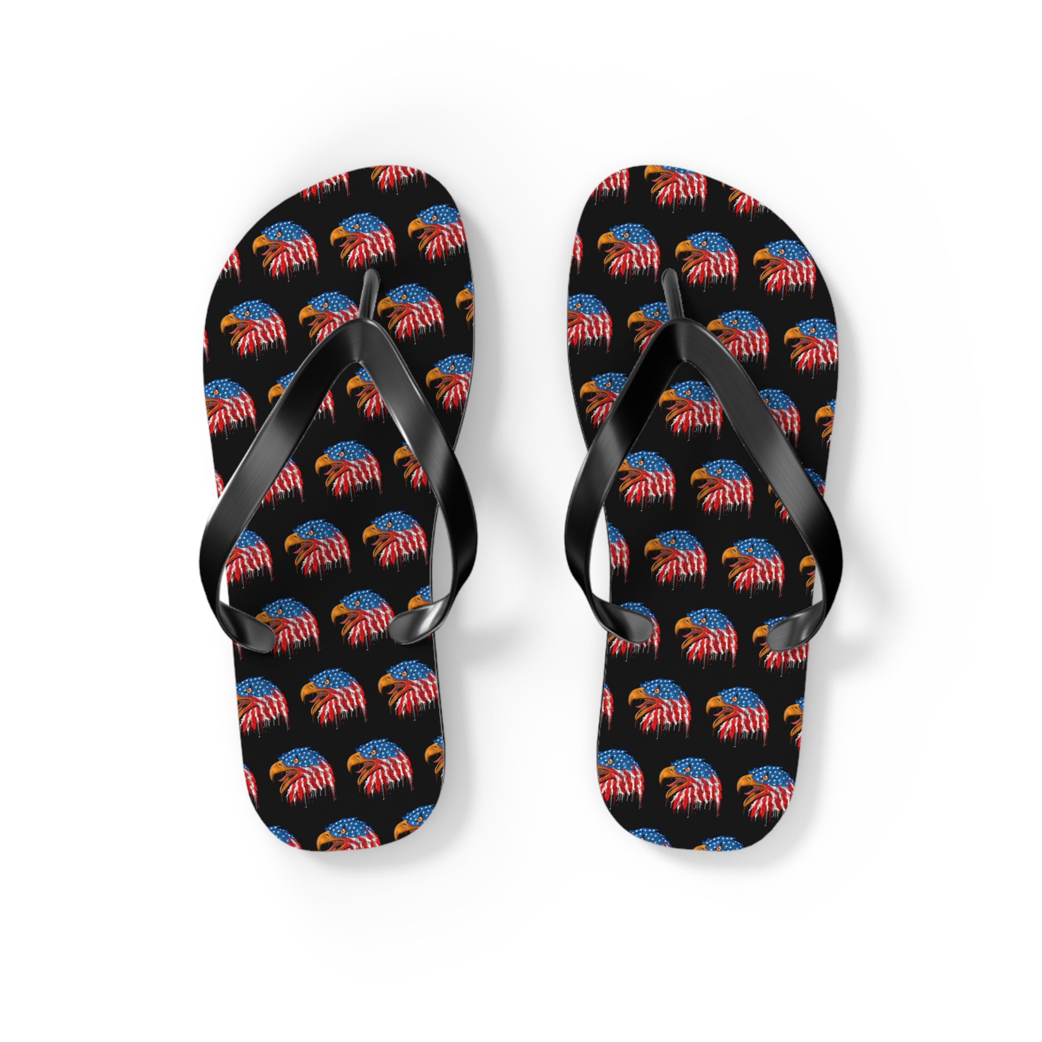 American Flag Eagle Flip Flops