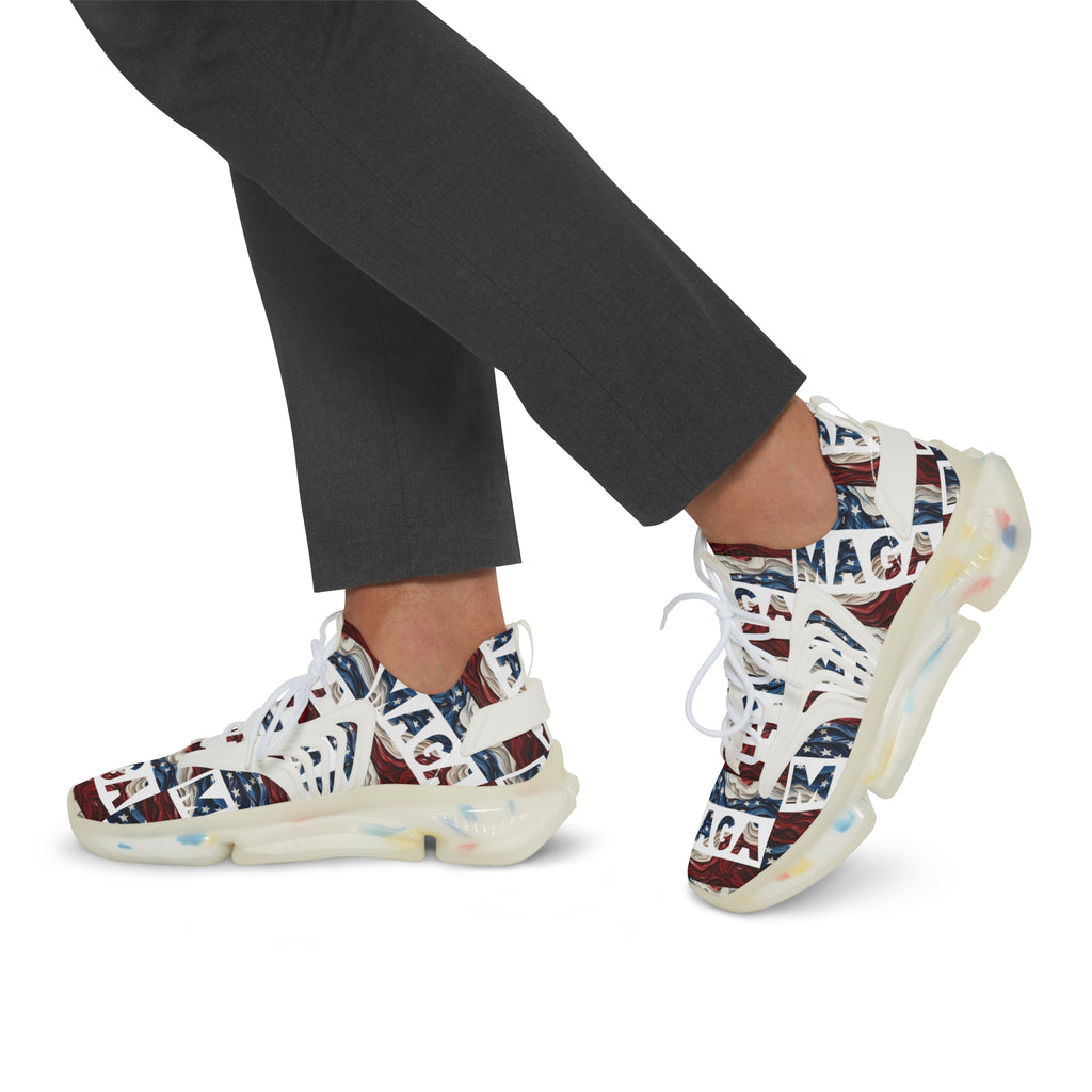 MAGA Red White and Blue Men's Mesh Sneakers