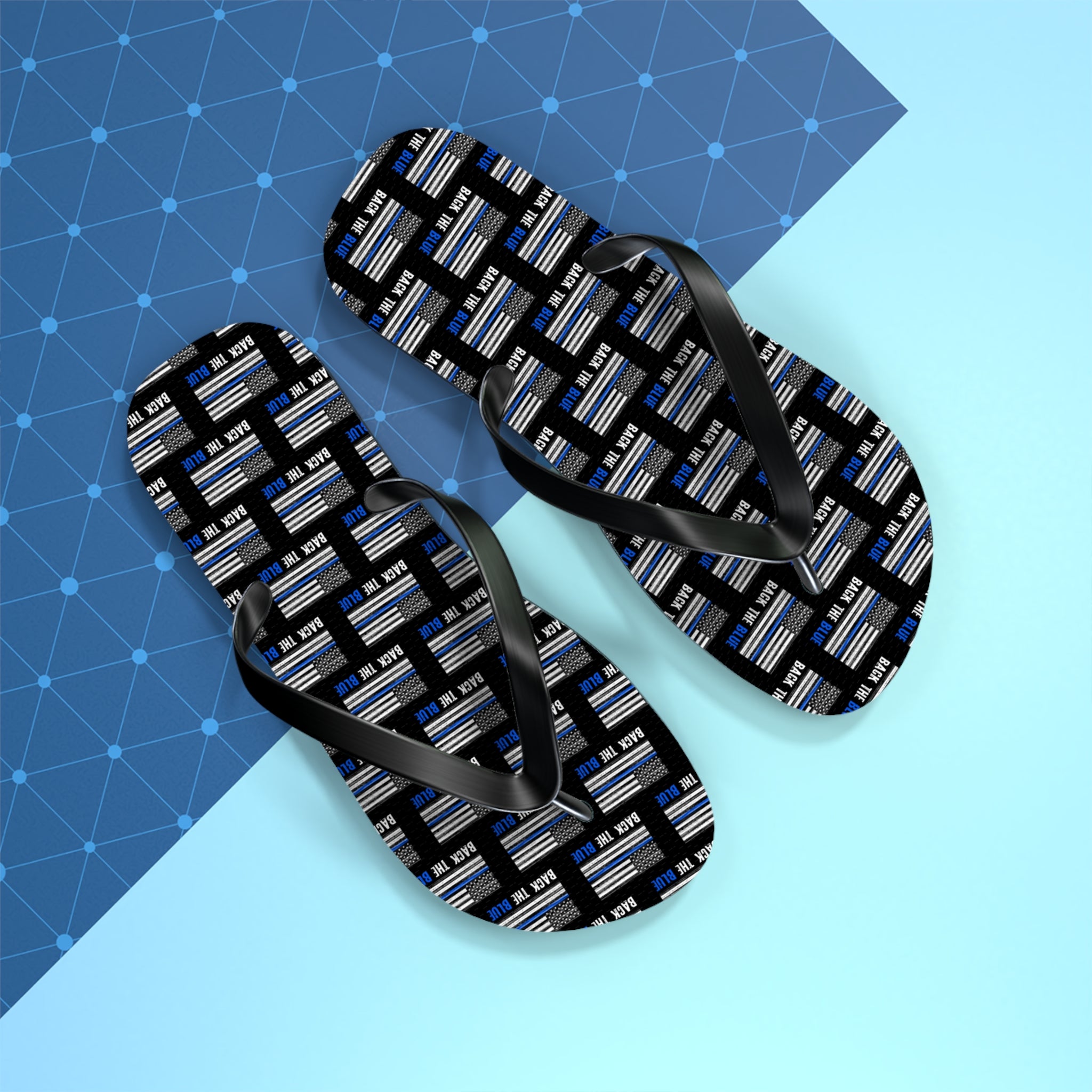 Back the Blue Flip Flops