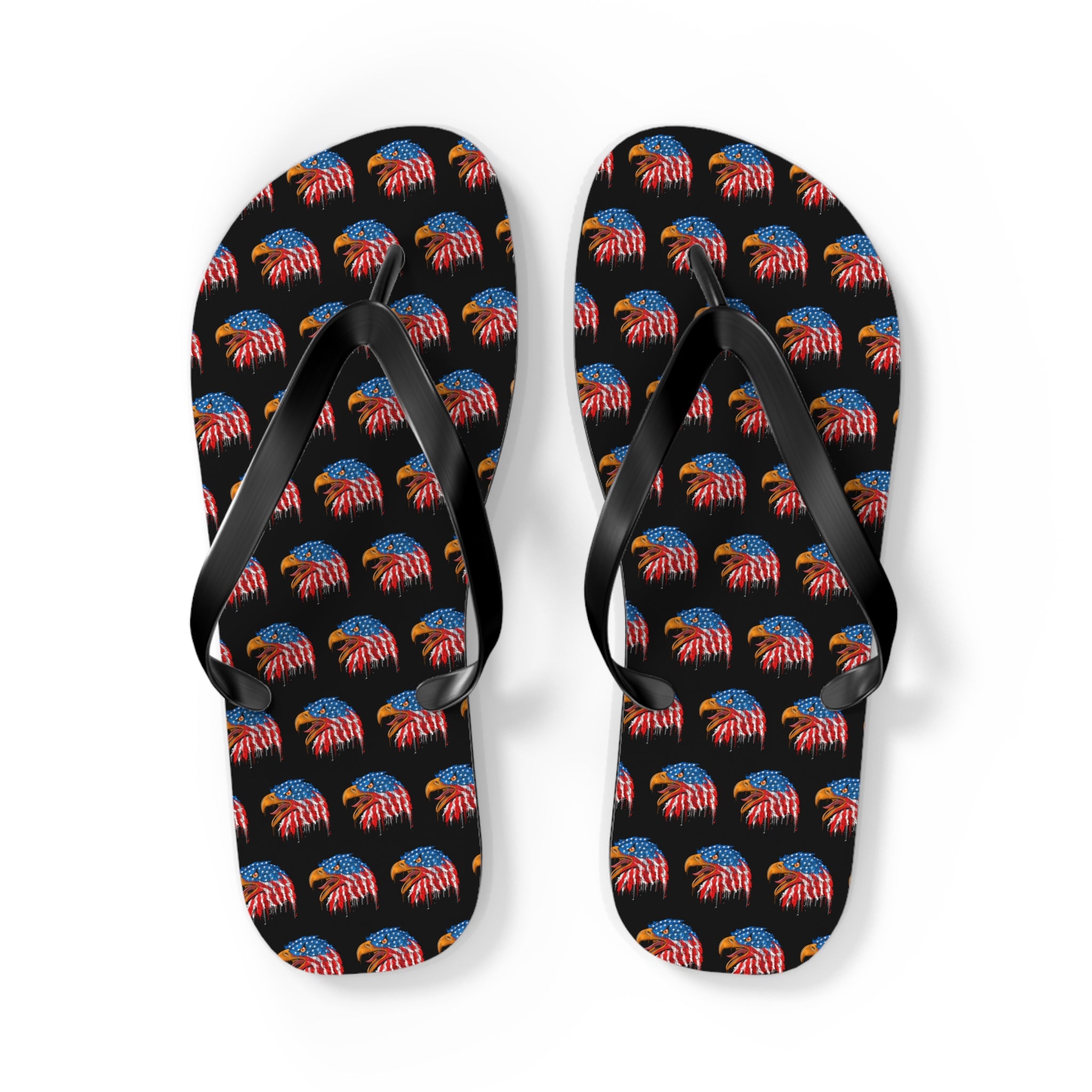 American Flag Eagle Flip Flops