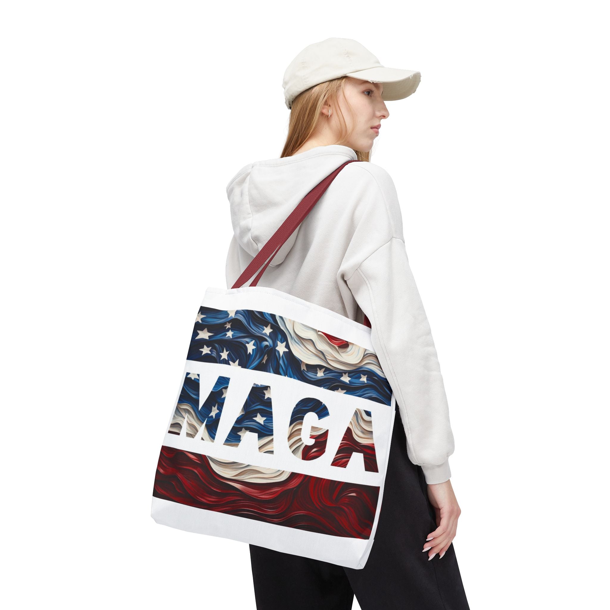 MAGA Red White & Blue Beach Travel Tote Bag