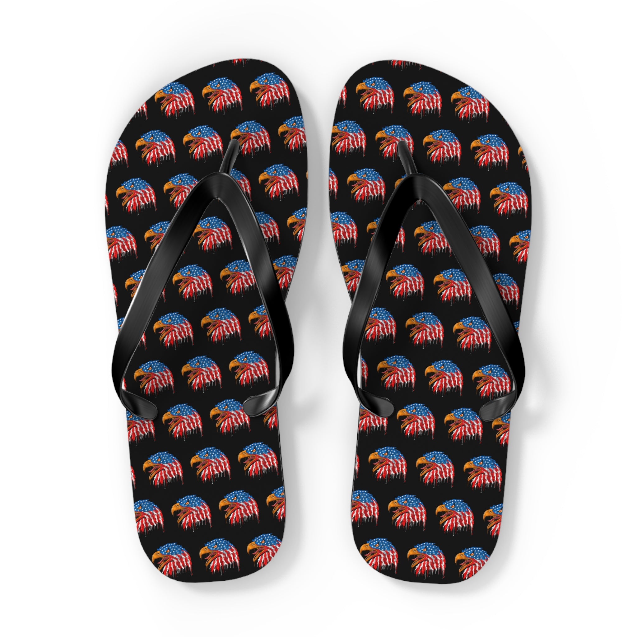 American Flag Eagle Flip Flops