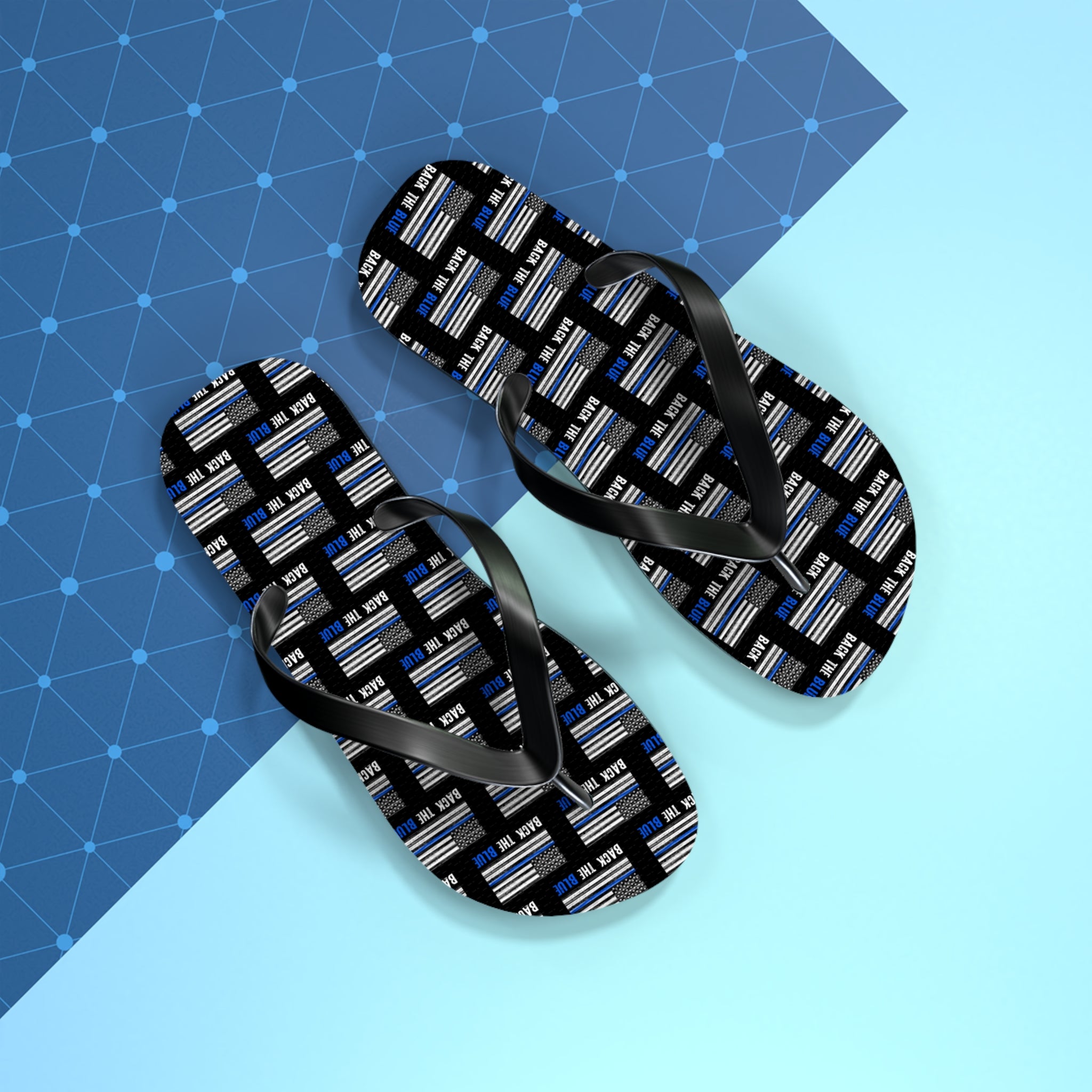 Back the Blue Flip Flops