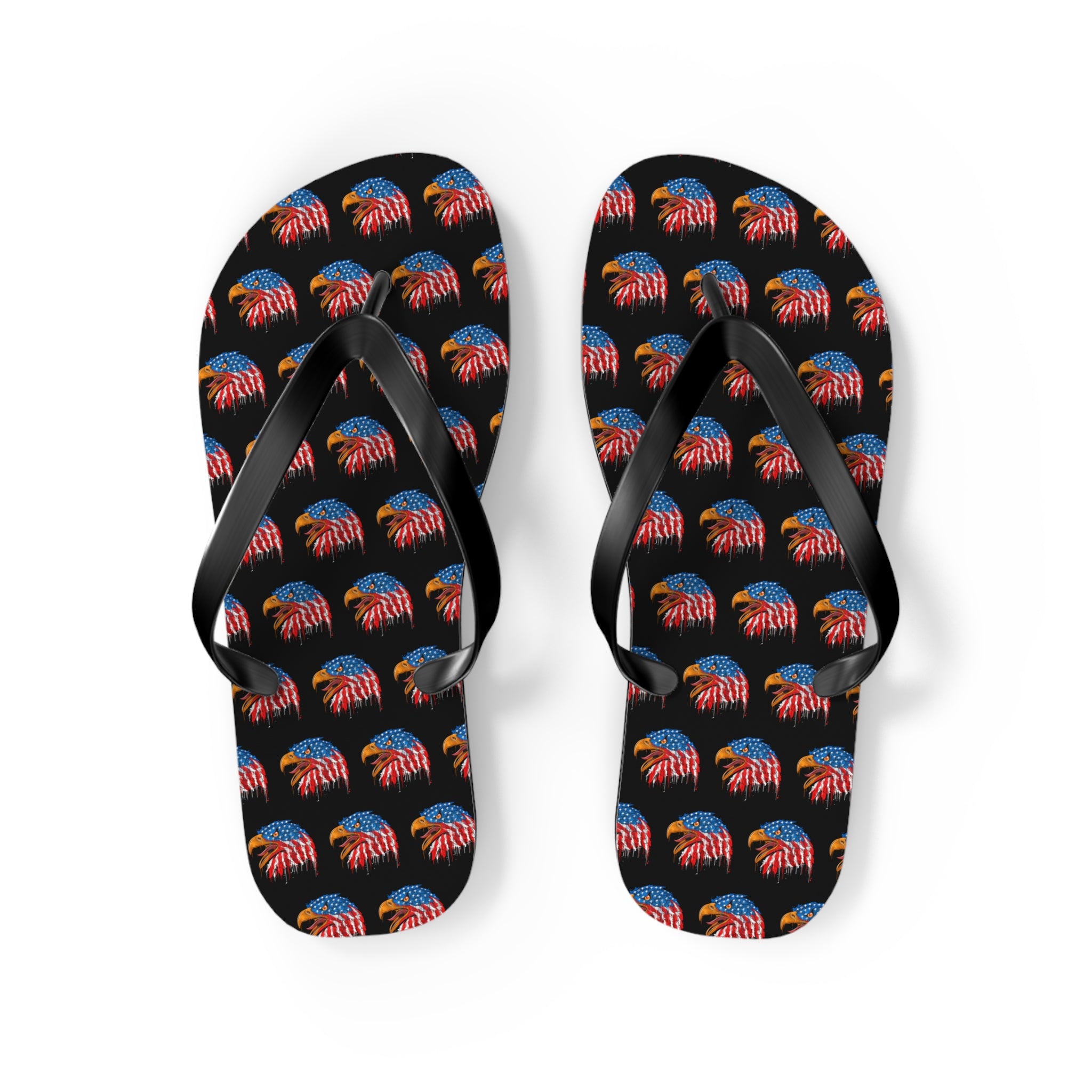American Flag Eagle Flip Flops
